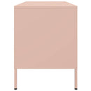 tv-bord 100,5x39x50,5 cm stål lyserød