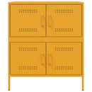 skab 68x39x79 cm stål sennepsgul