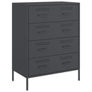 skab 68x39x89 cm stål antracitgrå
