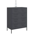 skab 68x39x89 cm stål antracitgrå