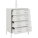 skab 68x39x89 cm stål hvid