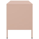 tv-bord 68x39x50,5 cm stål lyserød