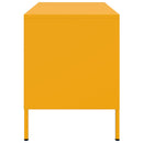 tv-bord 68x39x50,5 cm stål sennepsgul