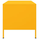 sofabord 68x50x50,5 cm stål sennepsgul