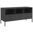 tv-bord 100,5x39x50,5 cm stål sort