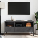 tv-bord 100,5x39x50,5 cm stål sort
