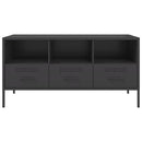 tv-bord 100,5x39x50,5 cm stål sort