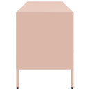 tv-bord 100,5x39x50,5 cm stål lyserød
