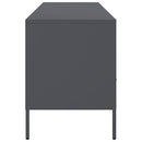 tv-bord 100,5x39x50,5 cm stål antracitgrå