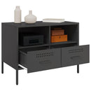 tv-borde 2 stk. 68x39x50,5 cm stål sort