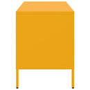 tv-bord 68x39x50,5 cm stål sennepsgul