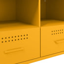 tv-bord 68x39x50,5 cm stål sennepsgul