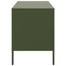 tv-bord 68x39x50,5 cm stål olivengrøn
