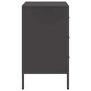 sengebord 36x39x68 cm stål sort