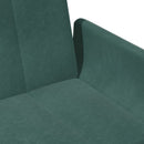 2-personers sovesofa med fodskammel velour mørkegrøn