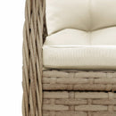 spisebordssæt til haven 9 dele med hynder polyrattan beige