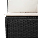sofasæt til haven 7 dele med hynder polyrattan sort