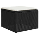 sofasæt til haven 7 dele med hynder polyrattan sort