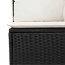 sofasæt til haven 7 dele med hynder polyrattan sort