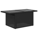 sofasæt til haven 9 dele med hynder polyrattan sort