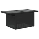 sofasæt til haven 6 dele med hynder polyrattan sort