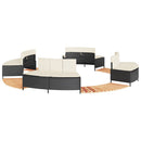 spakant polyrattan og massivt akacietræ sort