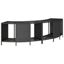spakant polyrattan og massivt akacietræ sort