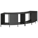 spakant polyrattan og massivt akacietræ sort