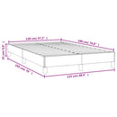 sengeramme uden madras 120x190 cm stof sort