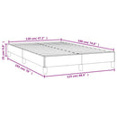 sengeramme uden madras 120x190 cm stof sort