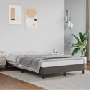 sengeramme uden madras 120x190 cm kunstlæder enkeltseng grå
