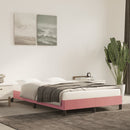 sengeramme uden madras 120x190 cm fløjl lyserød