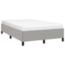 sengeramme uden madras 120x190 cm stof enkeltseng lysegrå