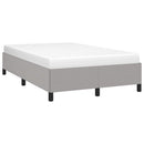 sengeramme uden madras 120x190 cm stof enkeltseng lysegrå
