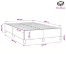 sengeramme uden madras 120x190 cm stof sort