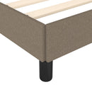 sengeramme uden madras 120x190 cm stof gråbrun