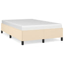 sengeramme uden madras 120x190 cm stof cremefarvet