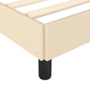 sengeramme uden madras 120x190 cm stof cremefarvet