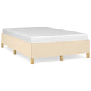 sengeramme uden madras 120x190 cm stof cremefarvet