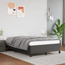 sengeramme uden madras 120x190 cm kunstlæder enkeltseng grå