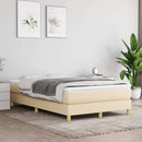 kontinentalseng med madras 120x190 cm stof cremefarvet