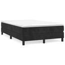 kontinentalseng med madras 120x190 cm velour sort