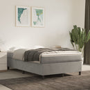 kontinentalseng med madras 120x190 cm velour lysegrå