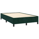 kontinentalseng med madras 120x190 cm velour mørkegrøn