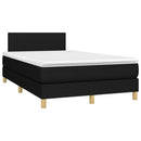 kontinentalseng med madras 120x190 cm stof sort