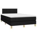 kontinentalseng med madras 120x190 cm stof sort