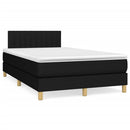 kontinentalseng med madras 120x190 cm stof sort
