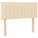 kontinentalseng med madras 120x190 cm stof cremefarvet