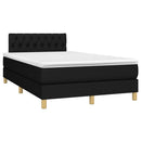 kontinentalseng med madras 120x190 cm stof sort