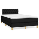 kontinentalseng med madras 120x190 cm stof sort